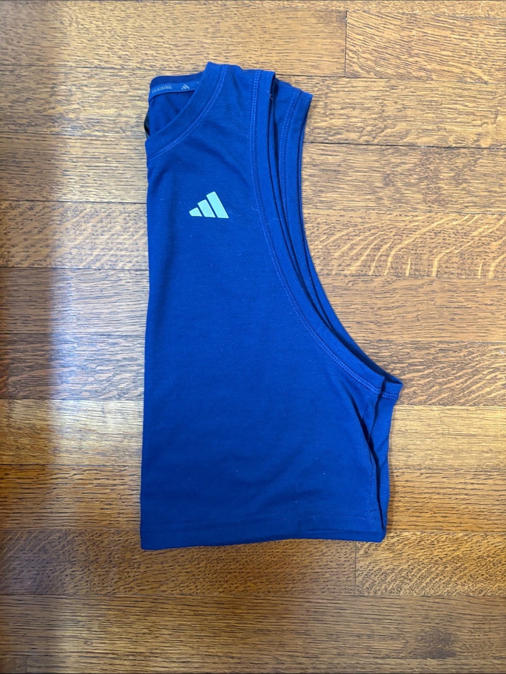 adidas Royal Blue Cropped Athletic Tank - Picture 3 of 3